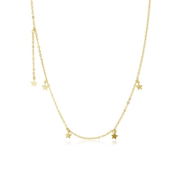 Stars Silver Necklace SPE-5595-GP